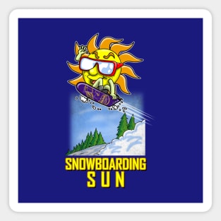 Snowboarding Sun Magnet